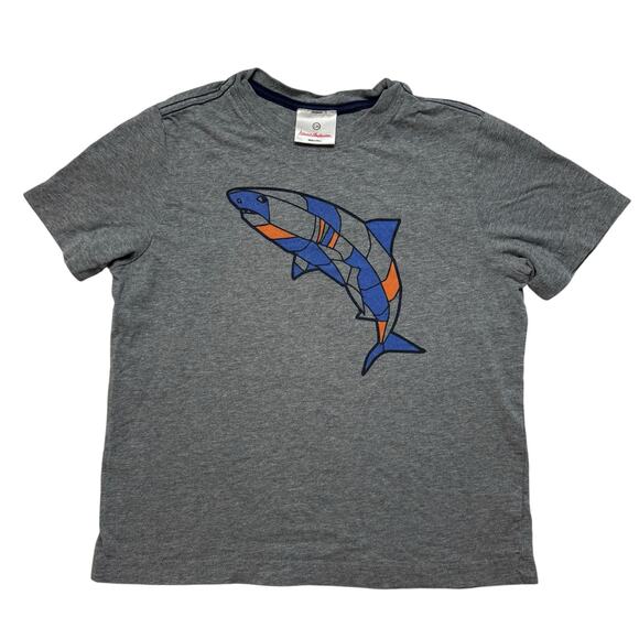 HANNA ANDERSSON Blue Fractal Shark Brushed Cotton Tee Size 8 130 Kids Peru - Picture 1 of 4